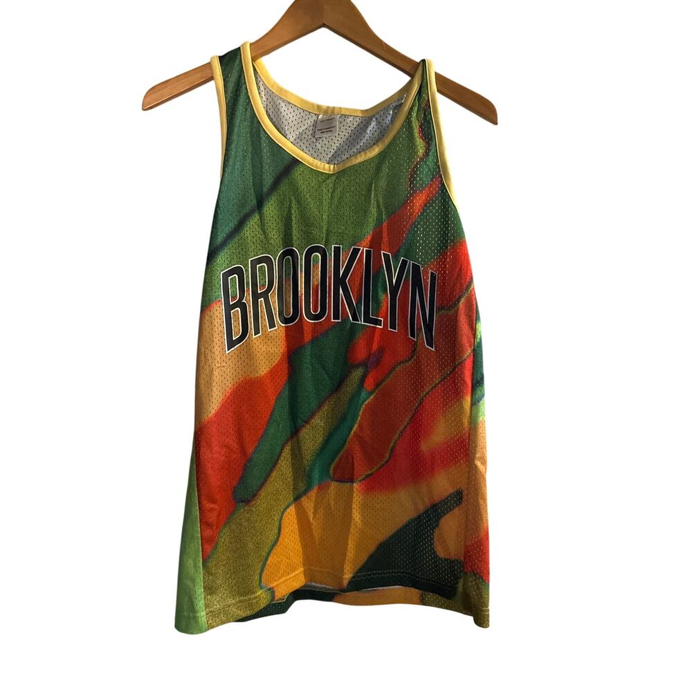 Vintage Style Brooklyn Mesh Basketball Jersey Tank Multi-Color Size M